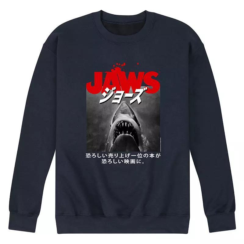 Mens Jaws Poster Kanji Fleece Sweatshirt Black Product Image