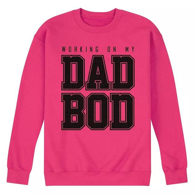 Mens Dad Bod Fleece Sweatshirt Pink Product Image