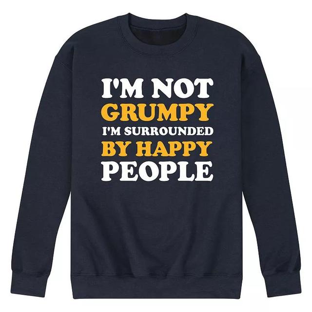 Mens Not Grumpy Happy Sweatshirt Blue Product Image