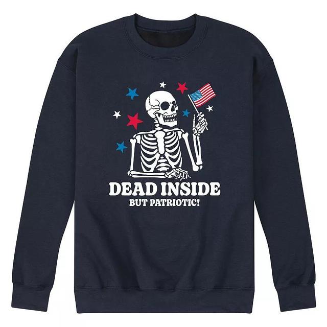 Mens Dead Inside Patriotic Graphic Fleece Black Product Image