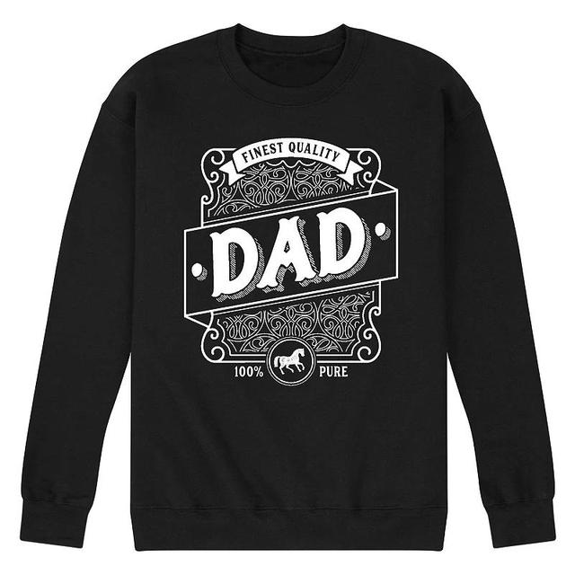 Mens Dad Liquor Label Fleece Sweatshirt Product Image