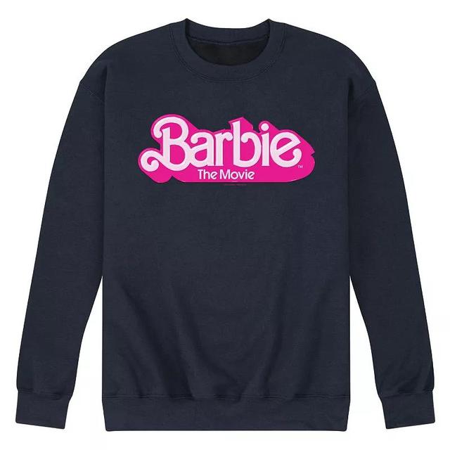 Mens Barbie The Movie Logo Fleece Sweatshirt Blue Product Image