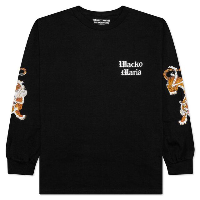 Tim Lehi Crewneck L/S T-Shirt Type-2 -Black Male Product Image