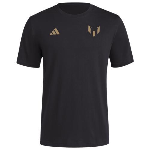 adidas Mens Lionel Messi adidas Messi Name and Number Gold T-Shirt - Mens Product Image