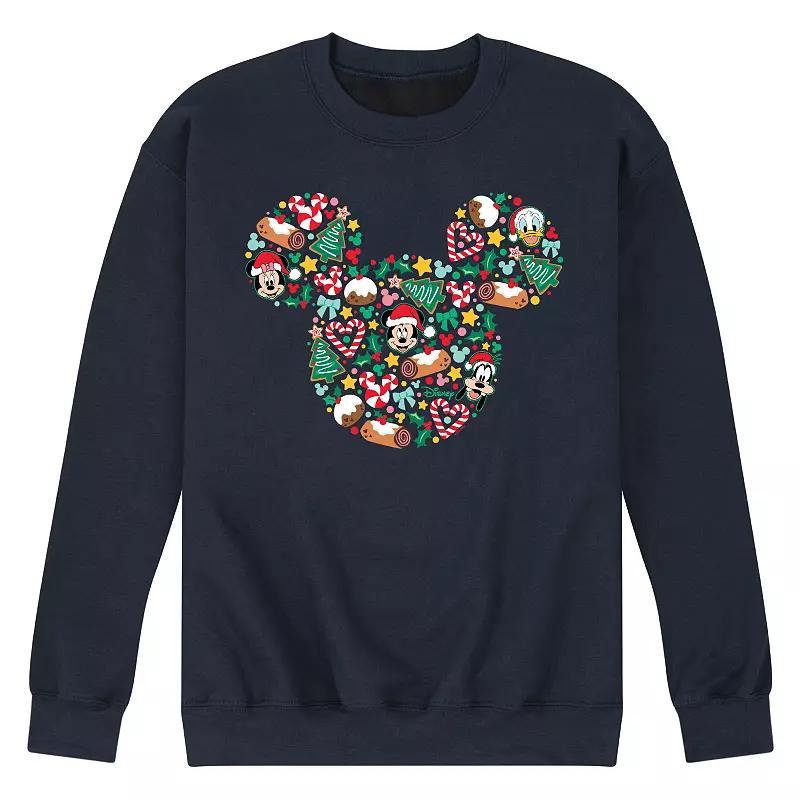 Disneys Mens Mickey Mouse Silhouette Christmas Tee Blue Product Image