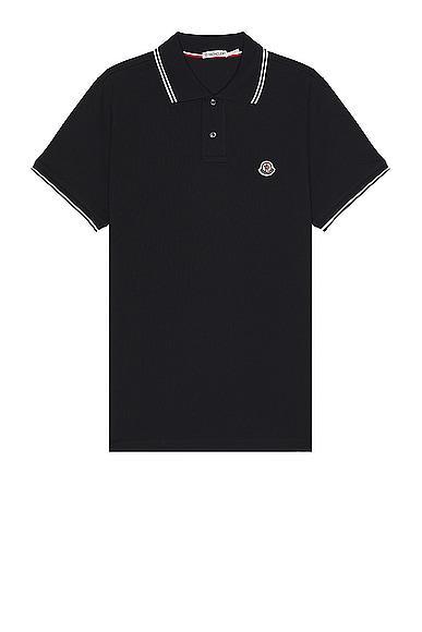 Moncler Tipped Short Sleeve Polo Shirt Product Image