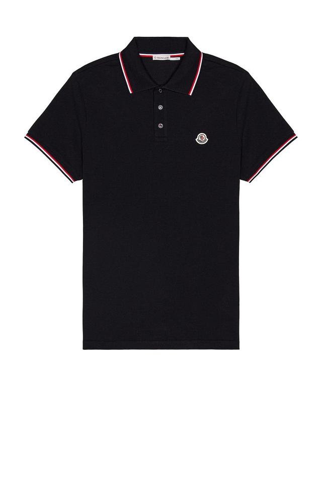 Moncler Short Sleeve Polo Black. (also in ). Product Image