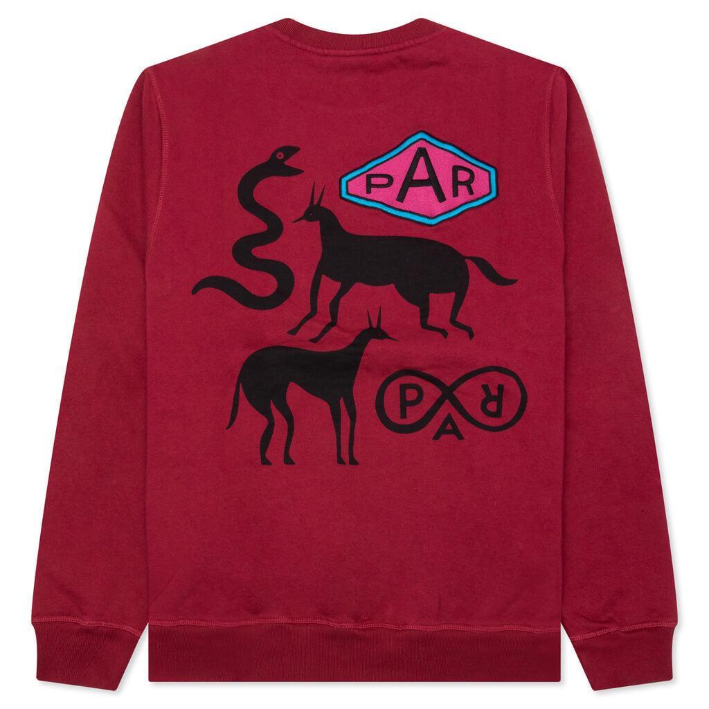 Snaked by a Horse Crewneck Sweatshirt - Beet Red Male Product Image