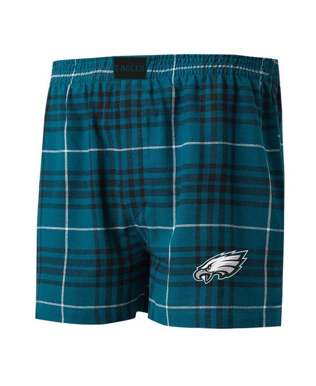 Mens Concepts Sport Green Philadelphia Eagles Concord Flannel Boxers - Green Product Image