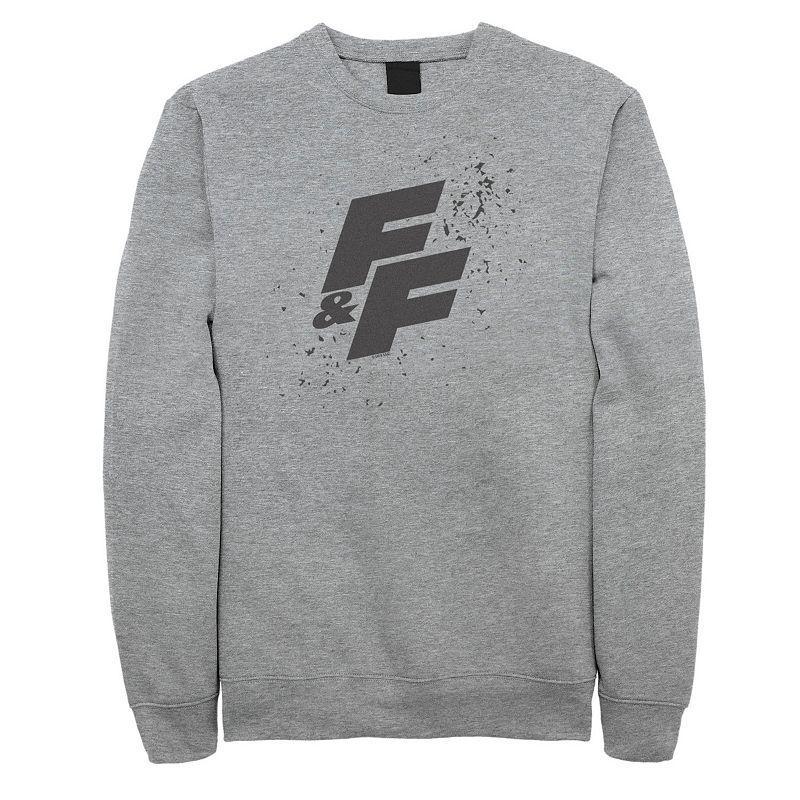 Big & Tall Fast & Furious Paint Splatter Bold Logo Fleece Sweatshirt, Mens, Size: Large Tall, Grey Product Image