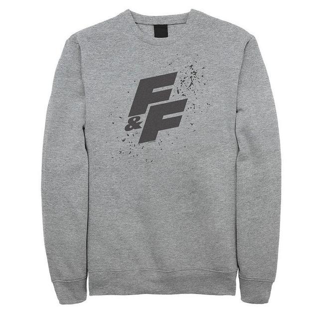 Big & Tall Fast & Furious Paint Splatter Bold Logo Fleece Sweatshirt, Mens Athletic Grey Product Image