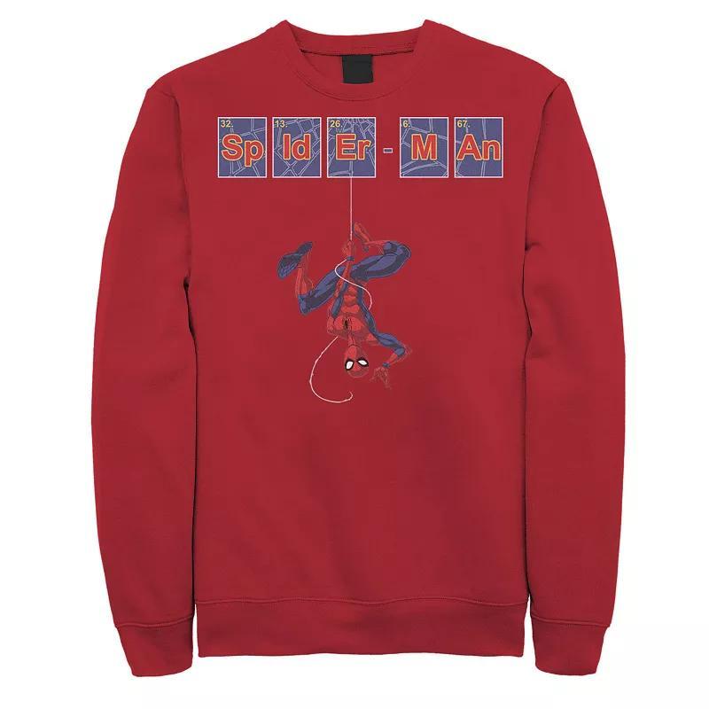 Mens Marvel Spider-Man Periodic Element Tiles Sweatshirt Product Image