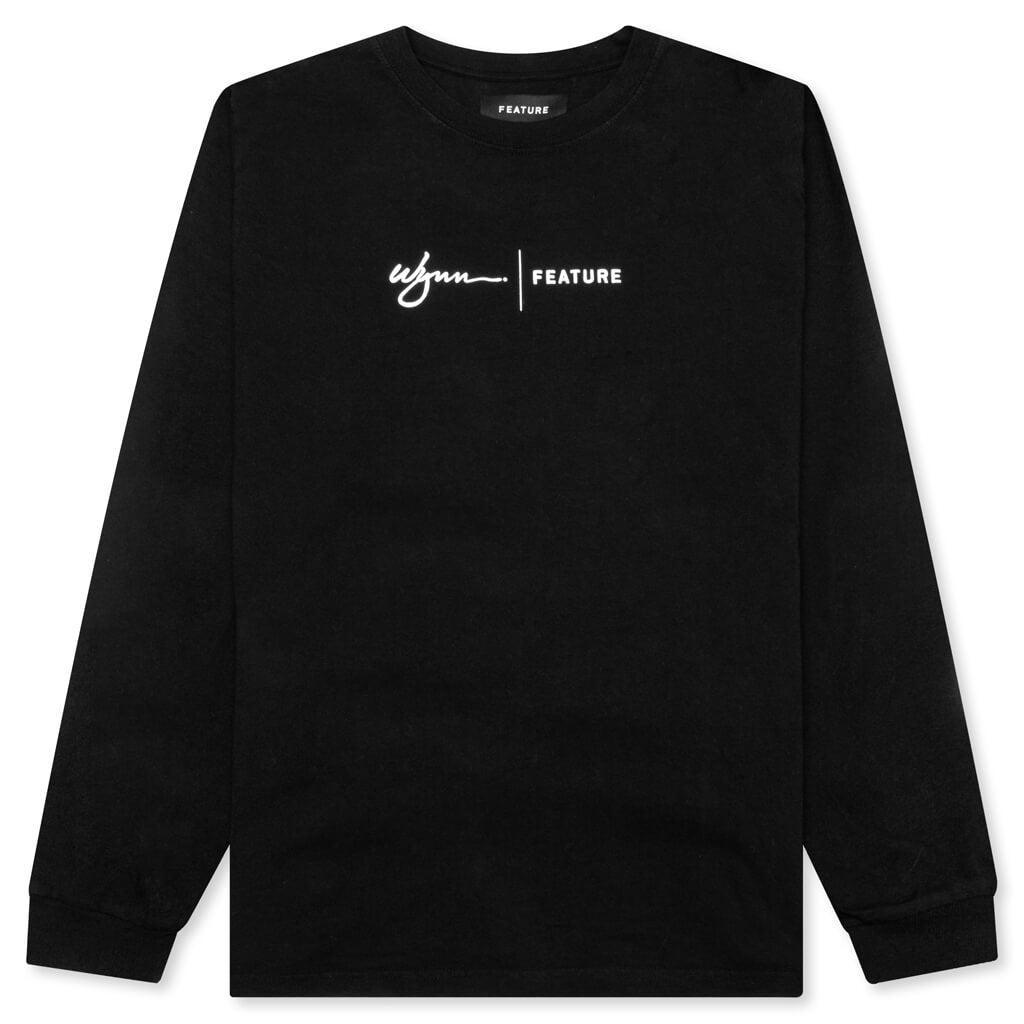 Feature x Wynn Logo Lock Up L/S Tee - Black Male Product Image