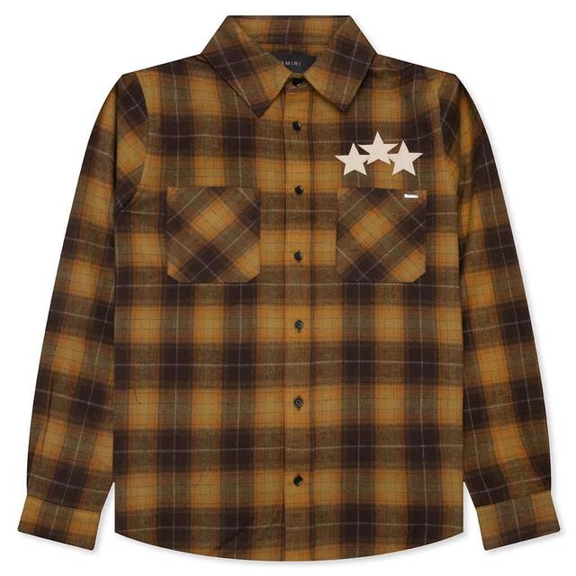 Stars Plaid Flannel - Chai Tea Male Product Image