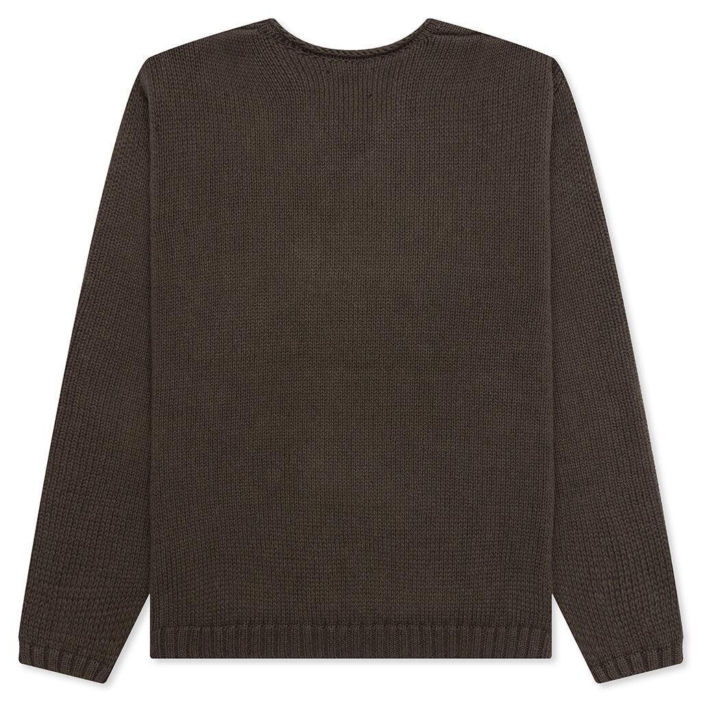 Roll V-Neck Logo Sweater - Brown Male Product Image