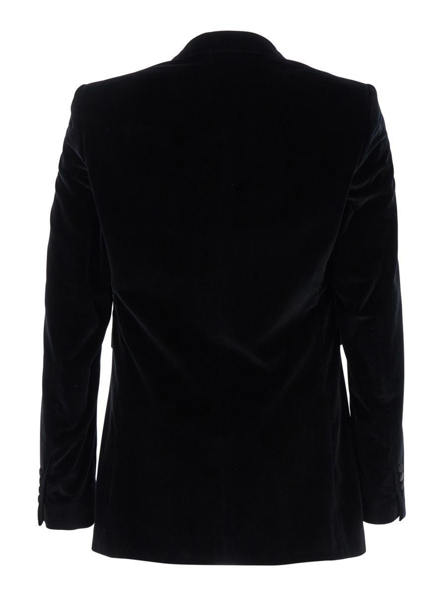 Velvet Tuxedo Jacket In Black Product Image