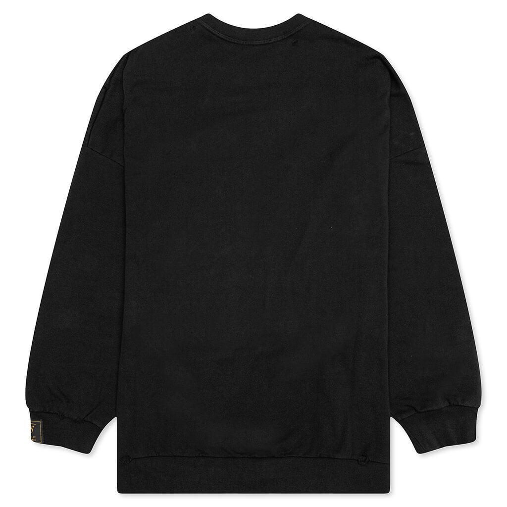 Destroyed Crewneck Sweater Grimcrawler - Black Male Product Image