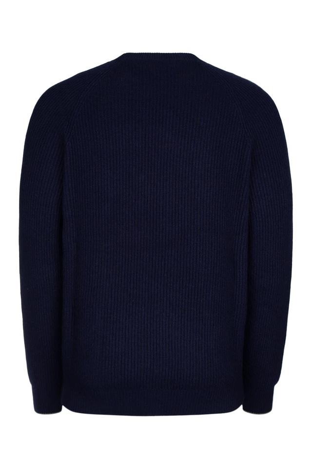 Crewneck Ribbed In Navy Blue Product Image