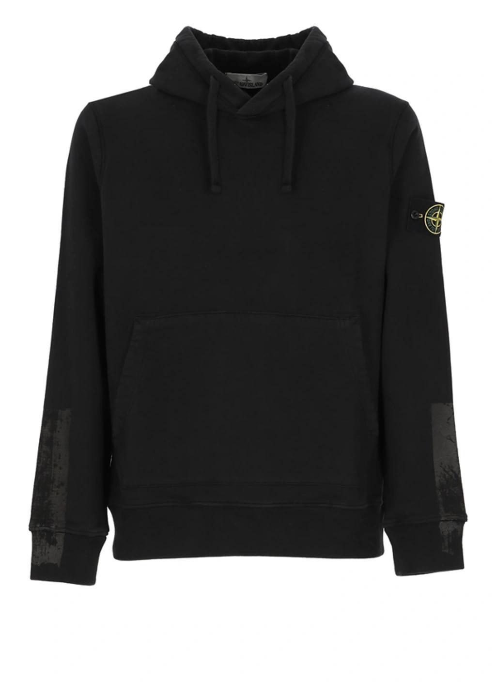 Logo-patch Cotton Hoodie In Black Product Image