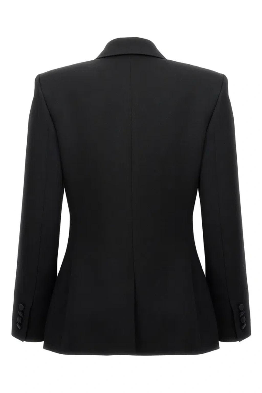 Tuxedo Blazer Wool Mini Dress In Black Product Image