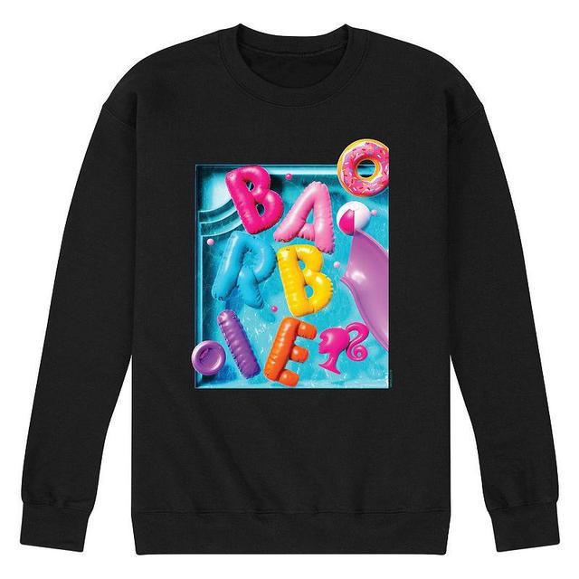 Mens Barbie Dream Summer Pool Floaties Fleece Sweatshirt Black Product Image