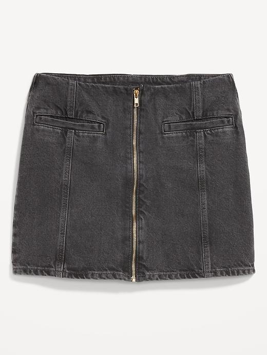 Mid-Rise OG Jean Mini Skirt Product Image