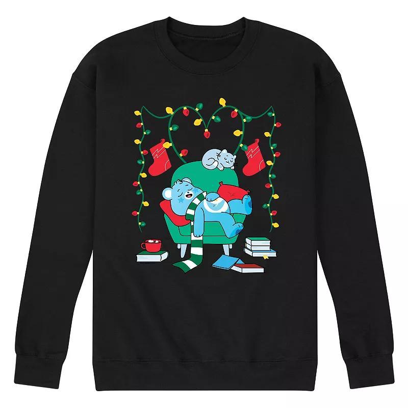 Mens Care Bears Cozy Christmas Graphic Fleece Pullover Product Image