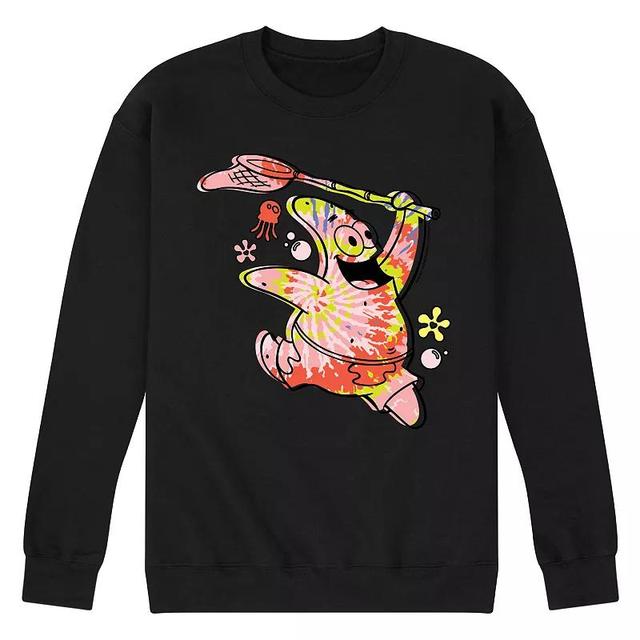 Mens SpongeBob SquarePants Tie Dye Patrick Fleece Sweatshirt Product Image