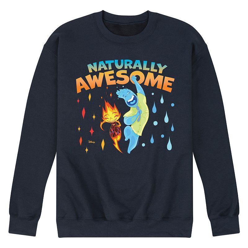 Disneys Elemental Mens Naturally Aweseome Fleece Sweatshirt Blue Product Image