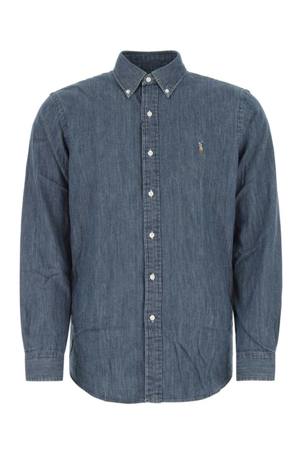 Shirt  Men Color Denim In Blu Product Image