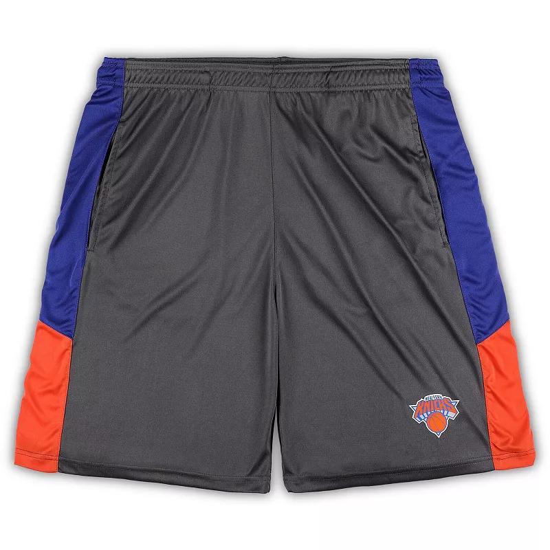 Mens Fanatics Branded Gray New York Knicks Big & Tall Shorts Product Image