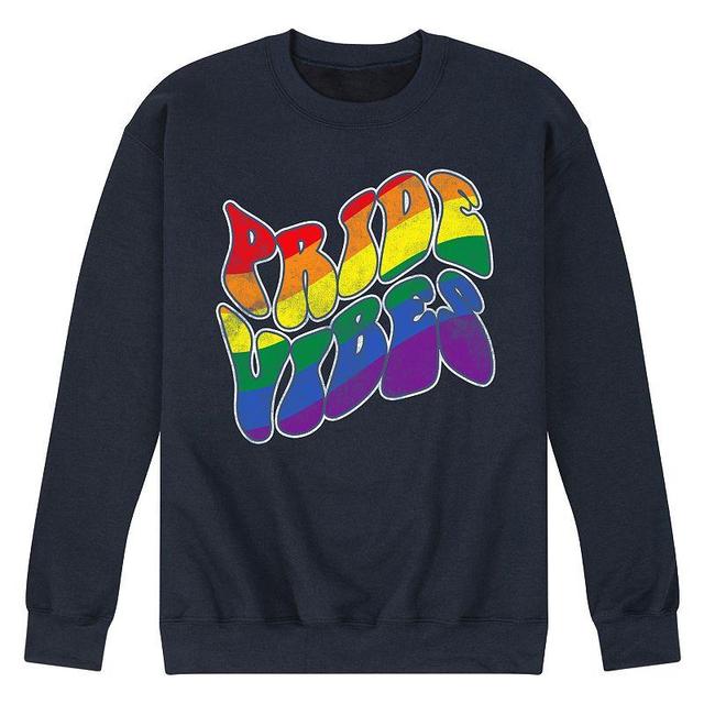 Mens Pride Vibes Fleece Sweatshirt Med Grey Product Image