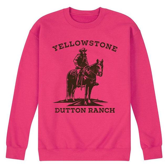 Mens Yellowstone Horse Fleece Sweatshirt Purple Product Image