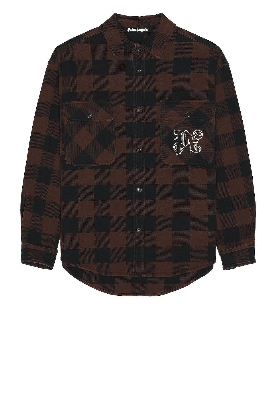 Palm Angels Check Overshirt Brown. (also in ). Product Image