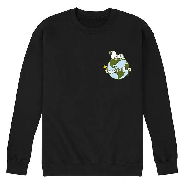 Mens Peanuts One Of Kind Earth Sweatshirt Blue Product Image