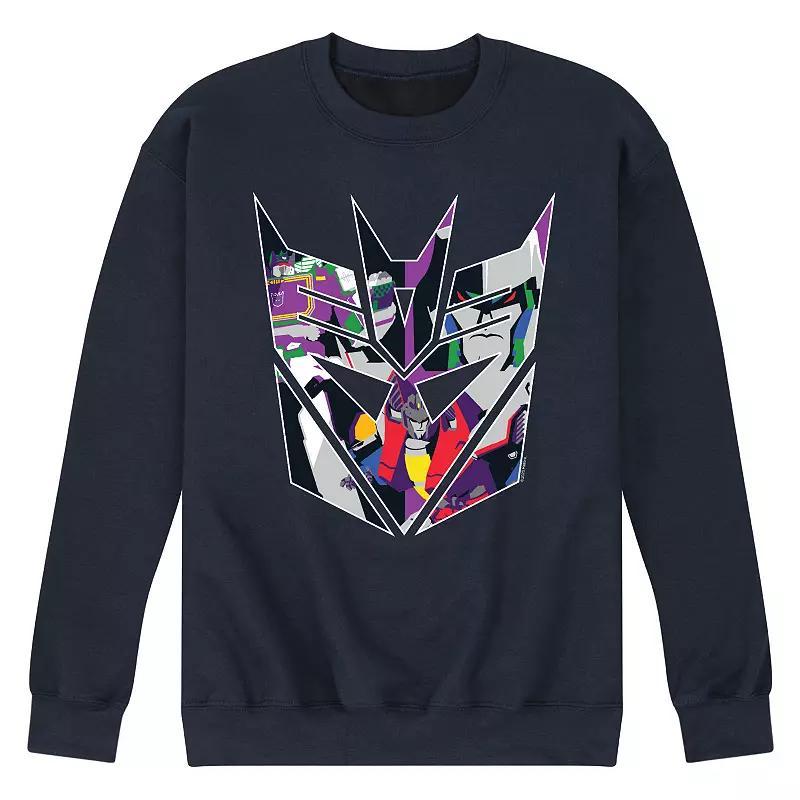 Mens Transformers Decepticon Logo Fleece Sweatshirt Blue Product Image