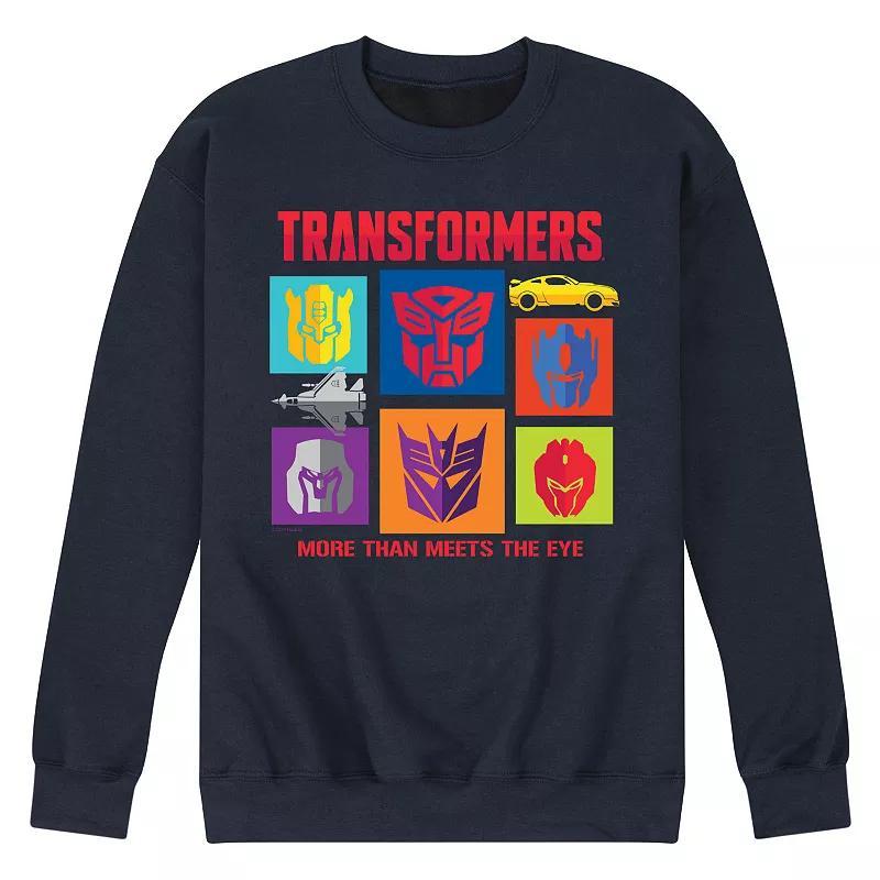 Mens Transformers Character Grid Fleece Sweatshirt Product Image