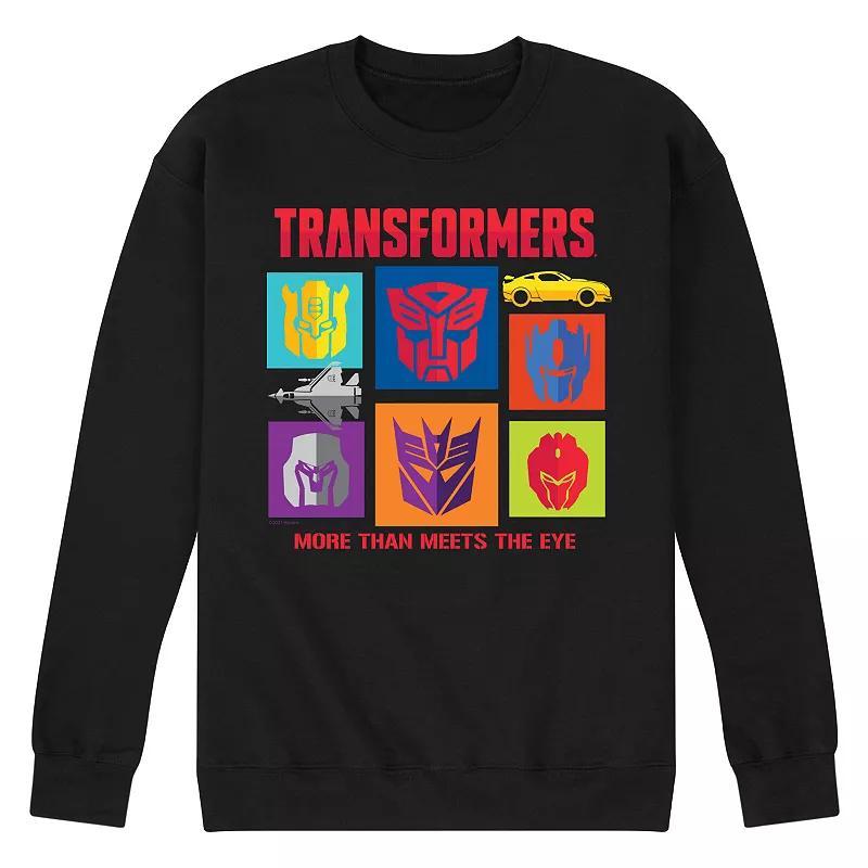 Mens Transformers Character Grid Fleece Sweatshirt Product Image