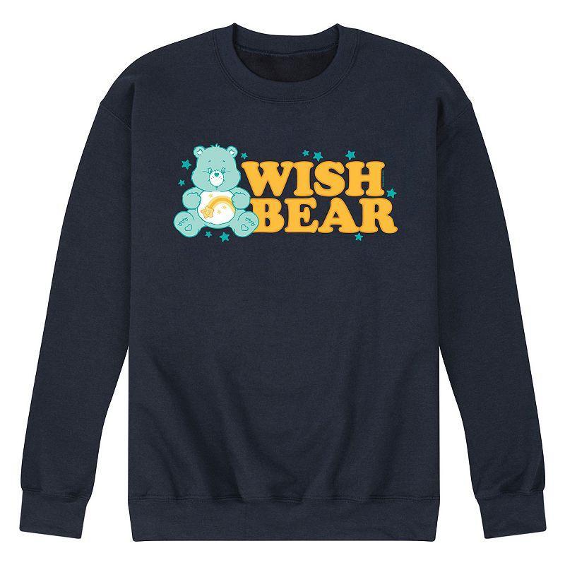 Mens Care Bears Wish Bear Fleece Sweatshirt Blue Product Image