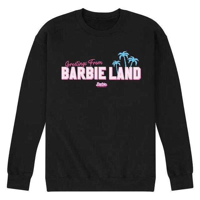 Mens Barbie The Movie Greetings Graphic Fleece Blue Product Image