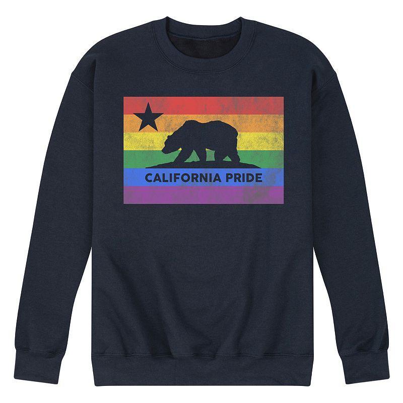 Mens California Pride Fleece Sweatshirt Med Grey Product Image