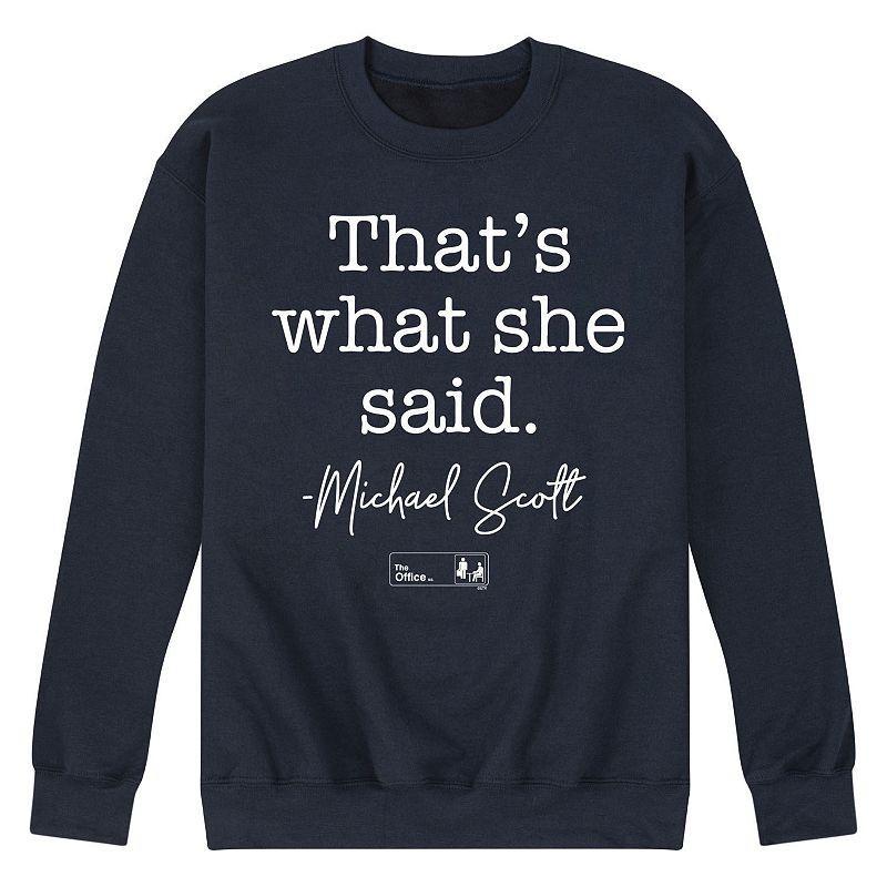 Mens The Office Thats What She Said Sweatshirt Blue Product Image