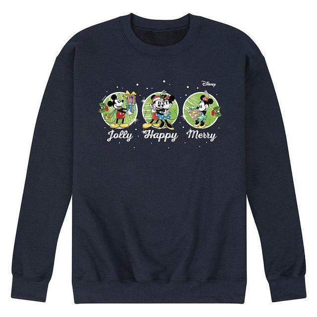 Disneys Mens Jolly Happy Merry Fleece Blue Product Image