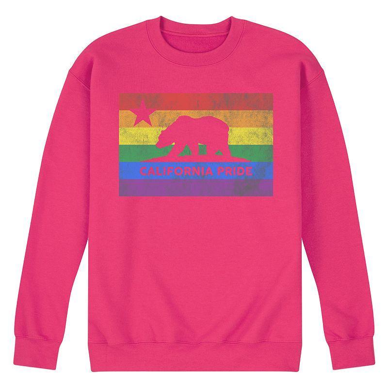 Mens California Pride Fleece Sweatshirt Med Grey Product Image