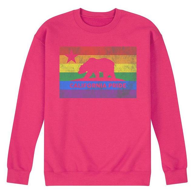 Mens California Pride Fleece Sweatshirt Grey Gray Product Image