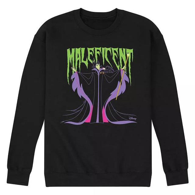 Disneys Villains Mens Malefiicent Fleece Graphic Tee Black Product Image