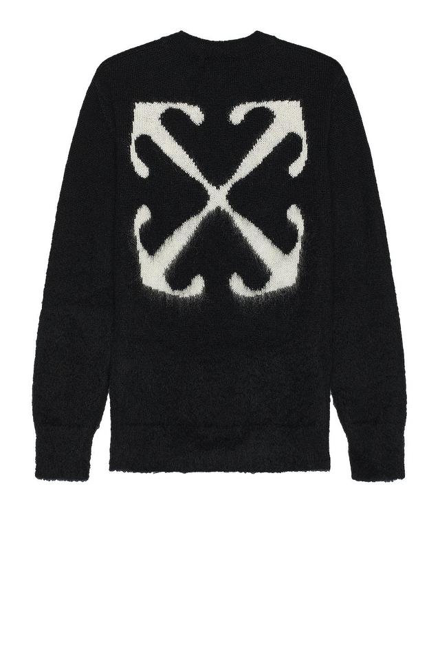 OFF-WHITE Mohair Arrow Knit Crewneck in Black Product Image