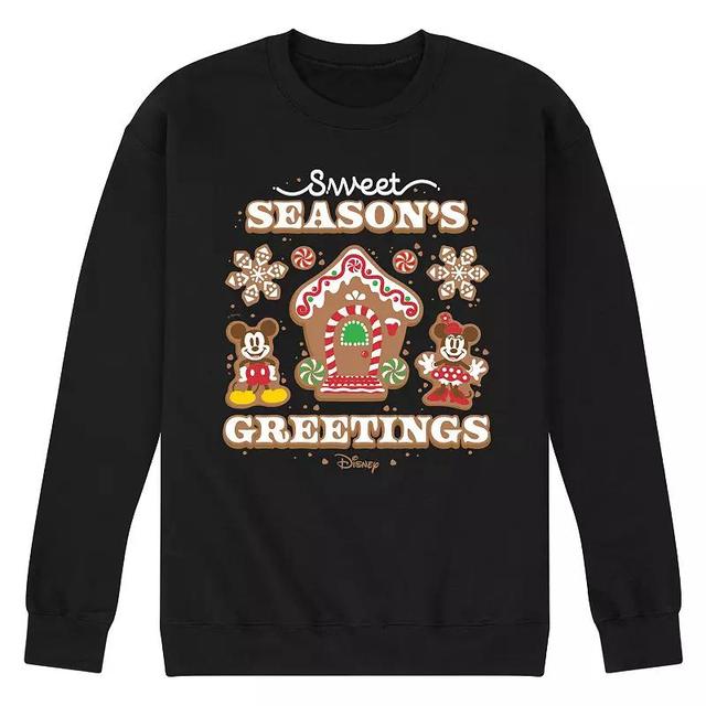 Disneys Mens Sweet Seasons Greetings Fleece Black Product Image