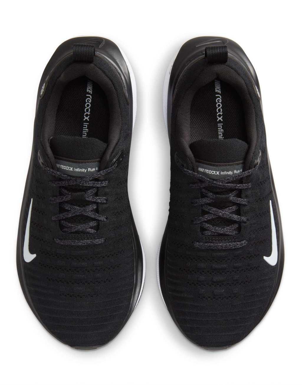 Nike Running Reactx Infinity Run sneakers in black and white Product Image