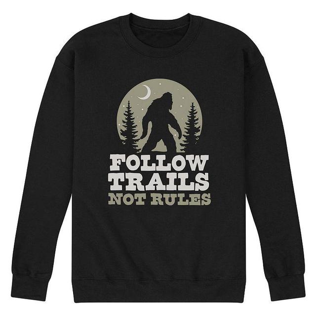 Mens Follow Trails Not Rules Sasquatch Graphic Fleece Product Image